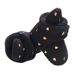 Golden Heart Fluffy Shoes (Blue)