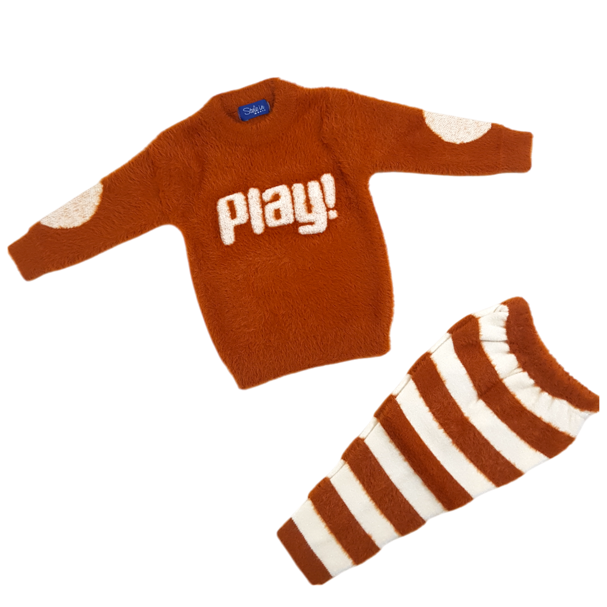 Realistic Faux Fur Fluffy Fabric Soft & Silky Effect Luxury 2Pc Set