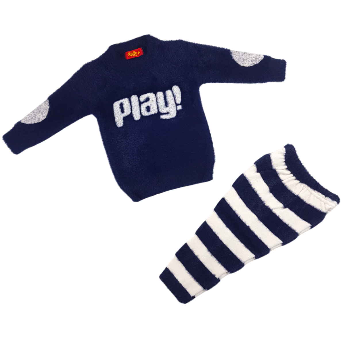 Realistic Faux Fur Fluffy Fabric Soft & Silky Effect Luxury 2Pc Set