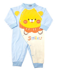 Cotton Long Sleeve Sleeper Baby Cartoon With Smile Print