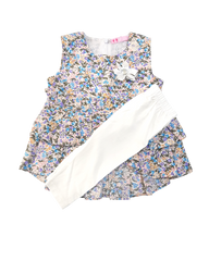 Baby Girl New Style Dress With Trouser & Bag