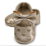 Baby Girls Golden Heart Shoes