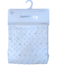 White Blanket With Blue Stars