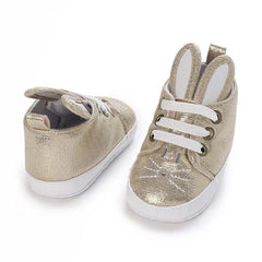 Cute Golden Glitter Rabbit Shoes