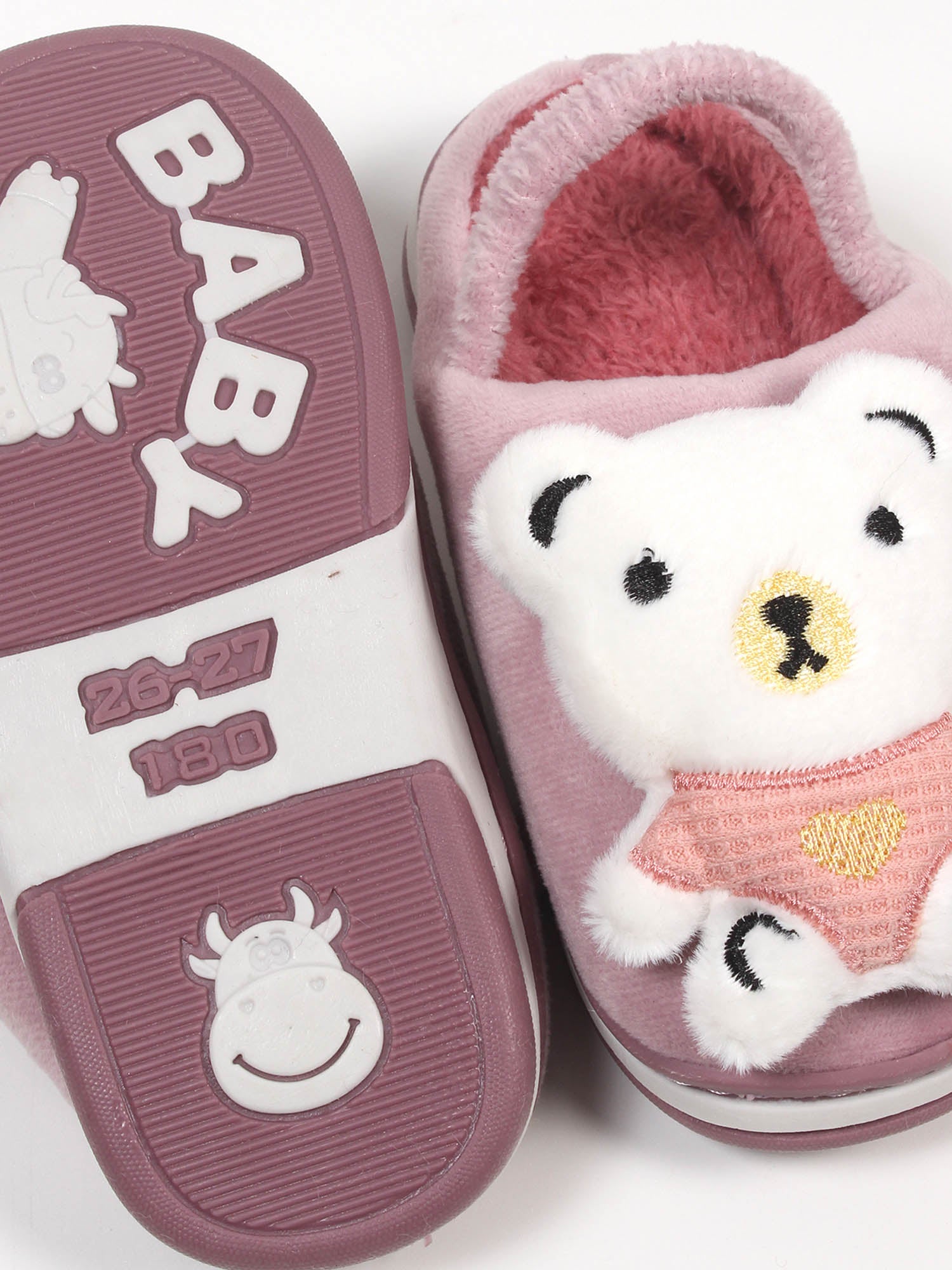 Pink Bear Fluffy Shoes