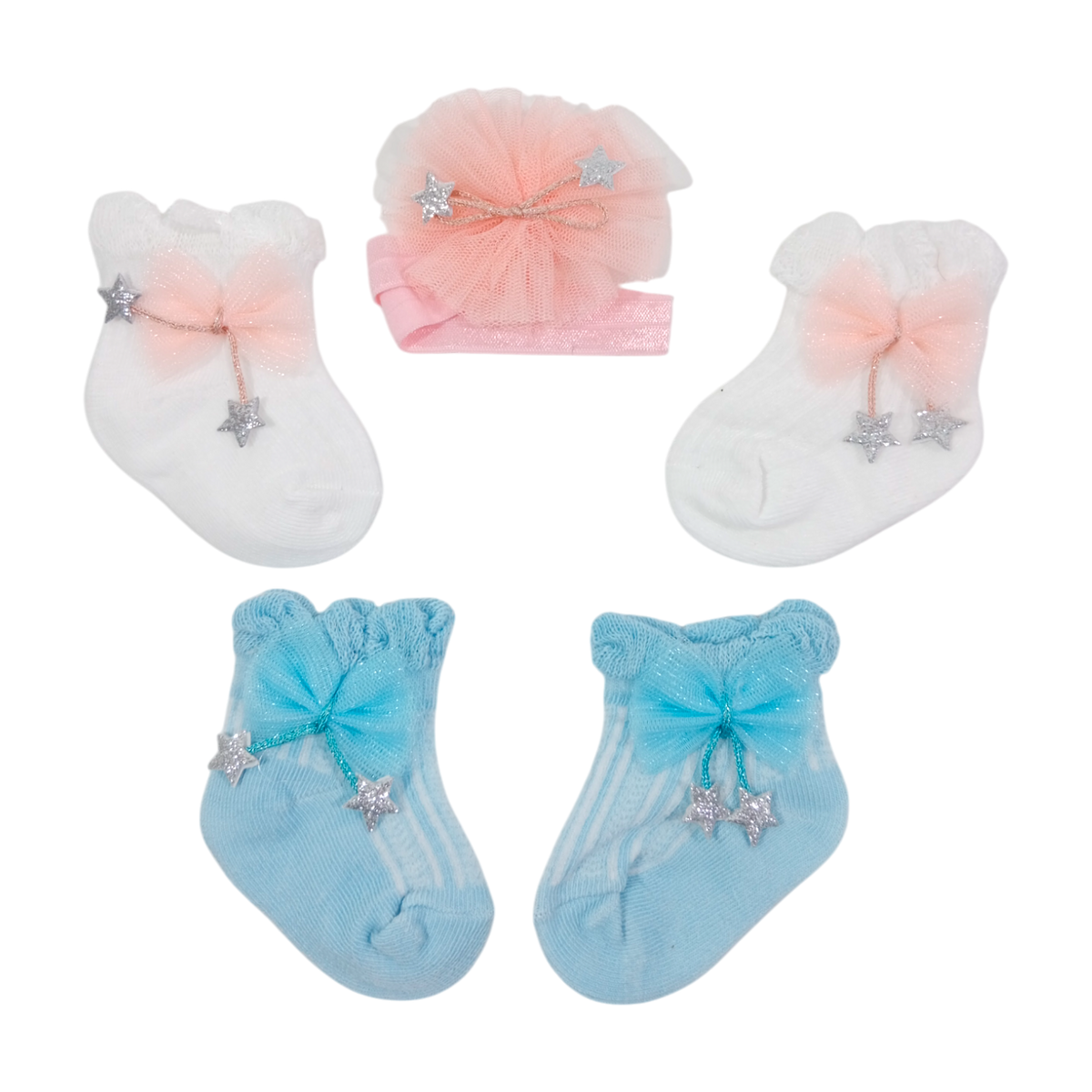 Multi Socks Pack of 2 and Headband Set