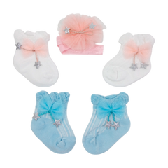 Multi Socks Pack of 2 and Headband Set