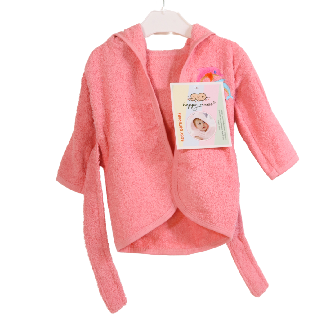 Light Pink Hooded Bathrobe