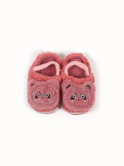 Mahroon Fluffy Shoes