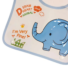 Blue Elephant Silicone Bib