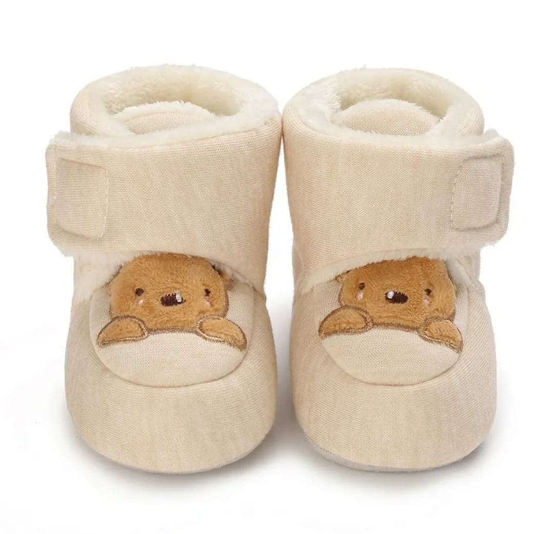 Brown Bear Baby Fleece Warm Shoes