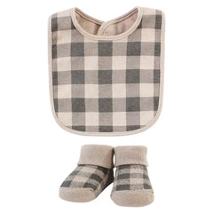 5 Pieces Bibs & Socks Set, Snuggle Bear