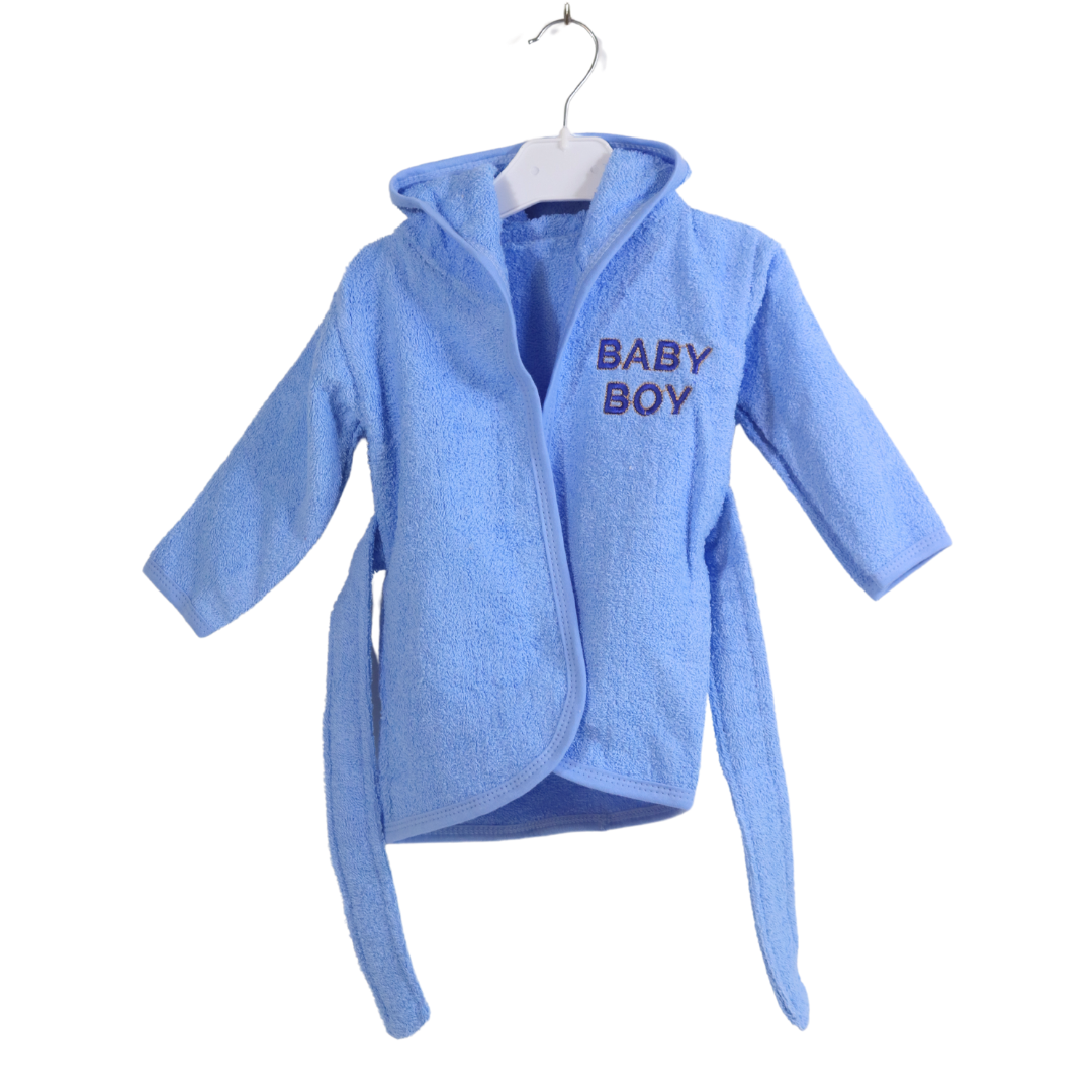 Sky Blue Baby Hooded Bathrobe
