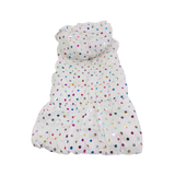 Polka Dot Hooded Puffer Vest