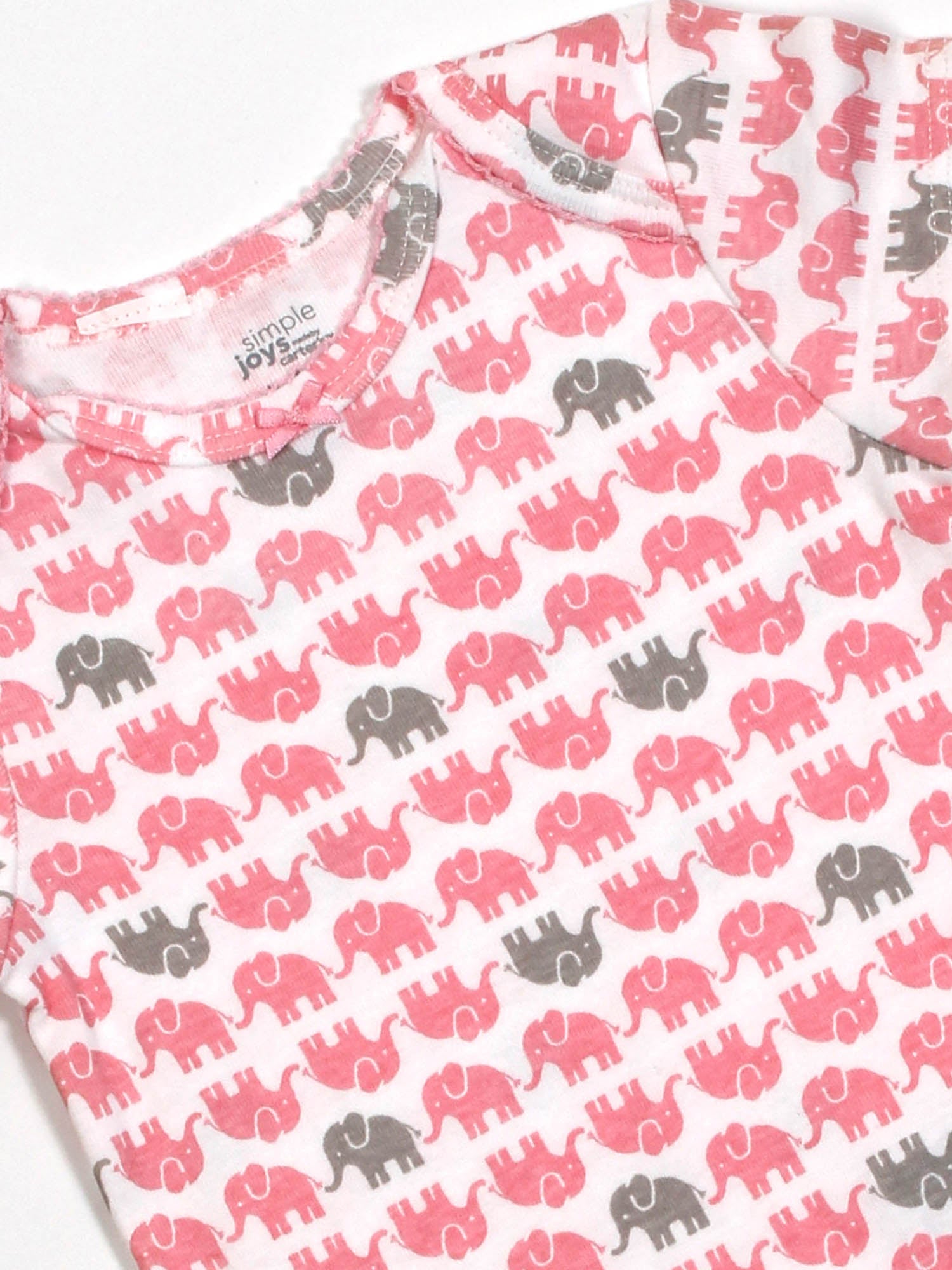 Pink Elephant Girls Bodysuit