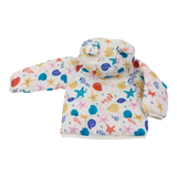 Girls Multi Printing Winter Jacket