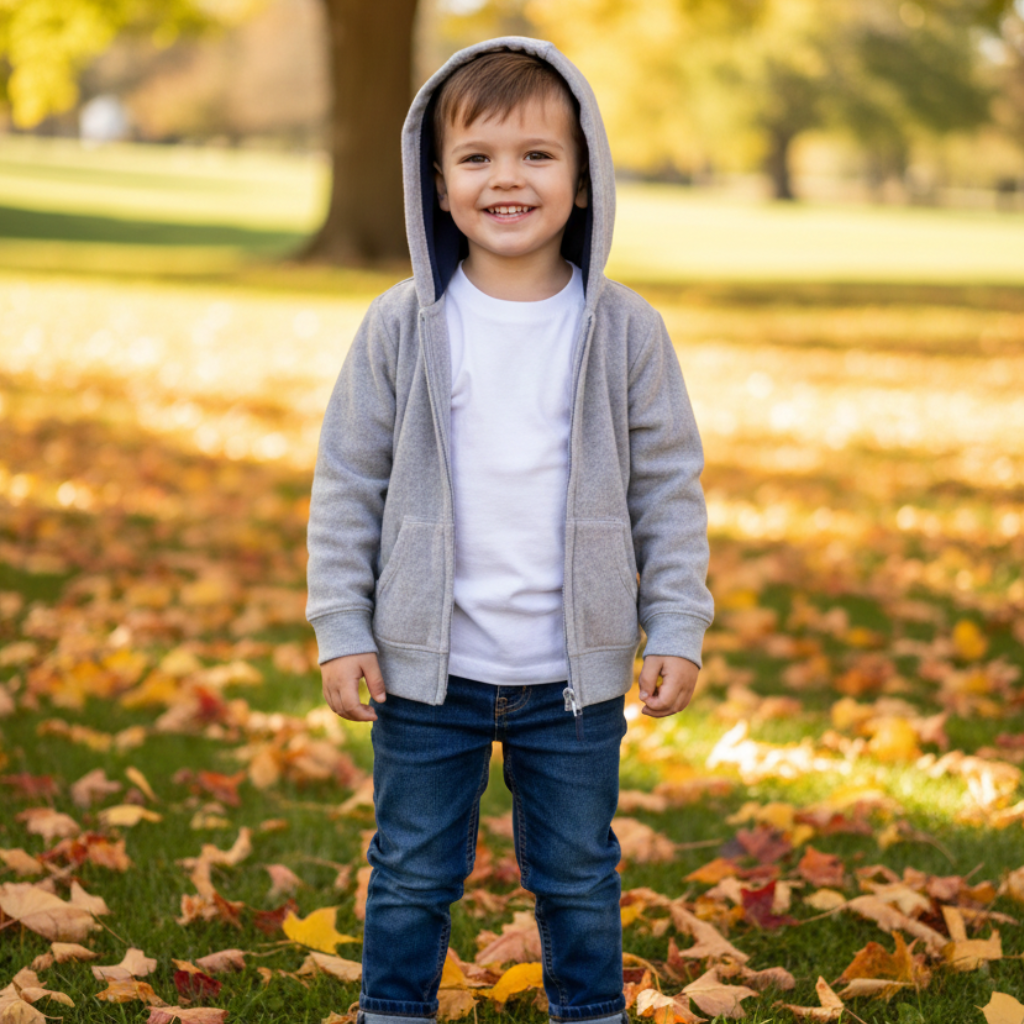 Boys Hooded Jacket-Gray