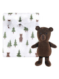 Bear Plush Fleece Blanket and Toy