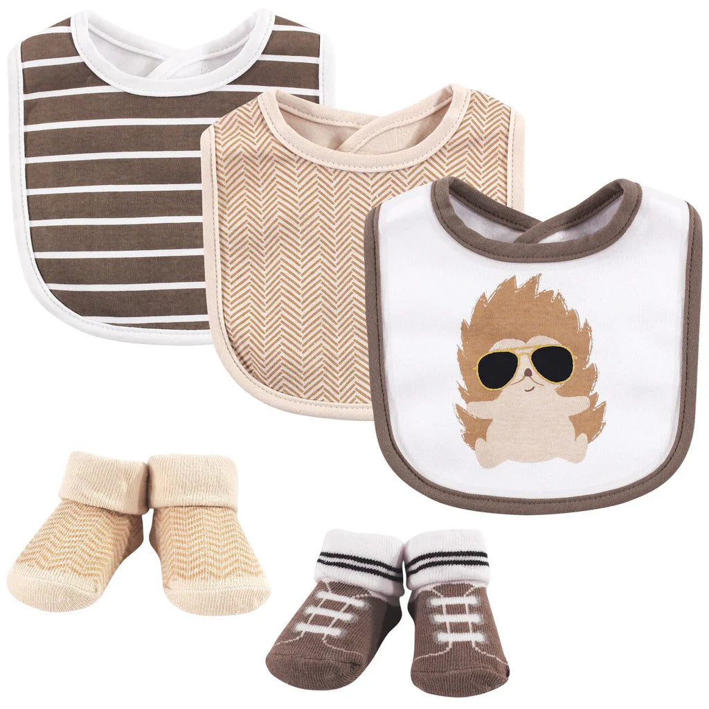 5 Piece Set 3 Bib & 2 Socks Set