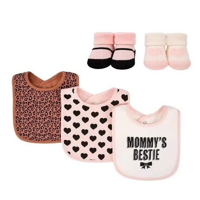 5 Piece Set 3 Bib & 2 Socks Set