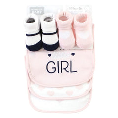 5 Piece Set 3 Bib & 2 Socks Set