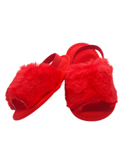 Baby Girls Red Furr Shoes