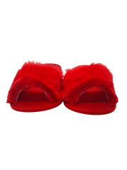 Baby Girls Red Furr Shoes
