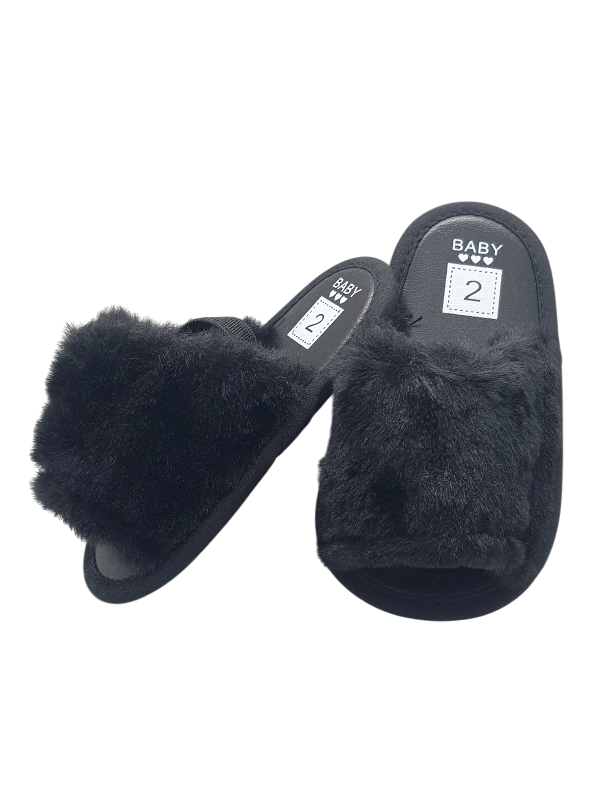 Baby Girls Black Furr Shoes