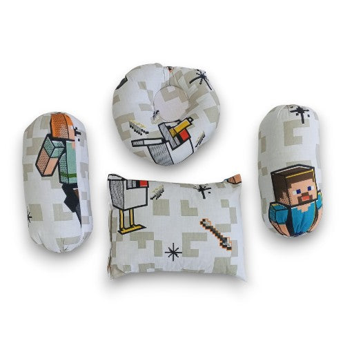 Minecraft-Themed Baby Pillow and Bolster Set