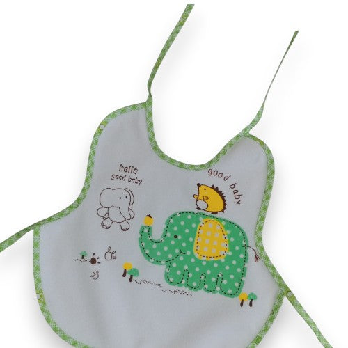 Adorable Elephant & Hedgehog Baby Bib - Soft Cotton