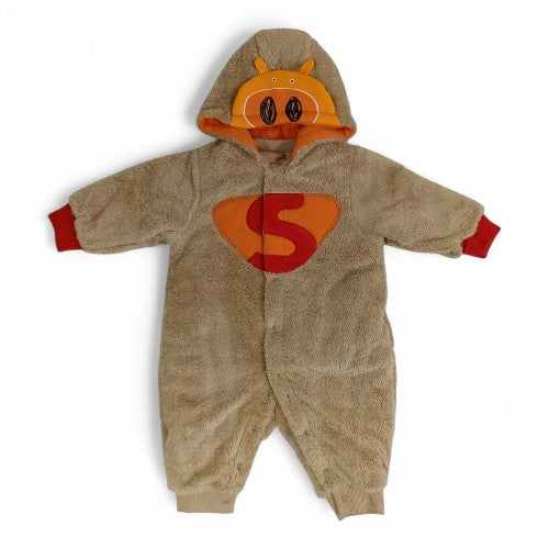 Cozy Superhero Piglet Baby Romper