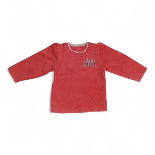 Cozy Red Baby Sweatshirt with Graphic Print