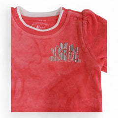 Cozy Red Baby Sweatshirt with Graphic Print