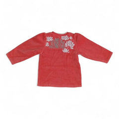 Cozy Red Baby Sweatshirt with Graphic Print