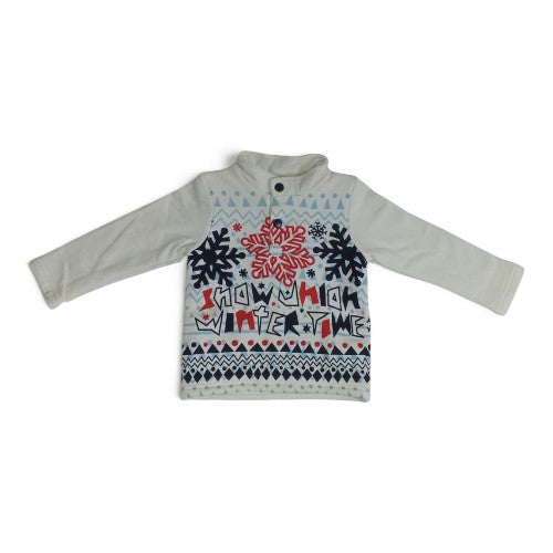Cozy Fleece Baby Jacket with Winter Fun Print