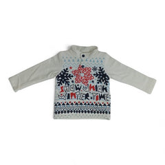Cozy Fleece Baby Jacket with Winter Fun Print