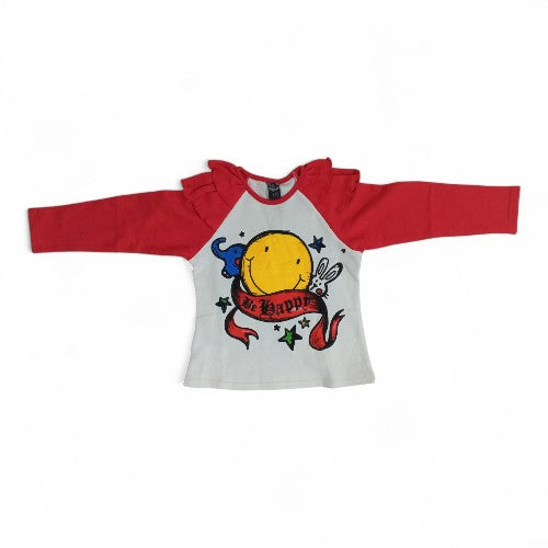 Red and White Long-Sleeve Shirt for Kids