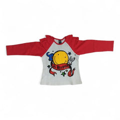 Red and White Long-Sleeve Shirt for Kids