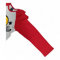 Red and White Long-Sleeve Shirt for Kids