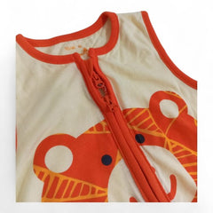 Sleeveless Romper with Legs and Front Zipper