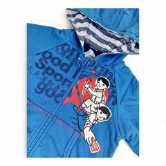 Cosmic Explorer Blue Zip-Up Hoodie