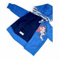 Cosmic Explorer Blue Zip-Up Hoodie