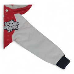 Red & White Jacket with Snowflake and Patterned Pocket