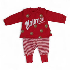 Malimari Sweet Treat Loungewear Set - Red & White