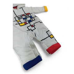 Cozy Geometric Romper with Hood