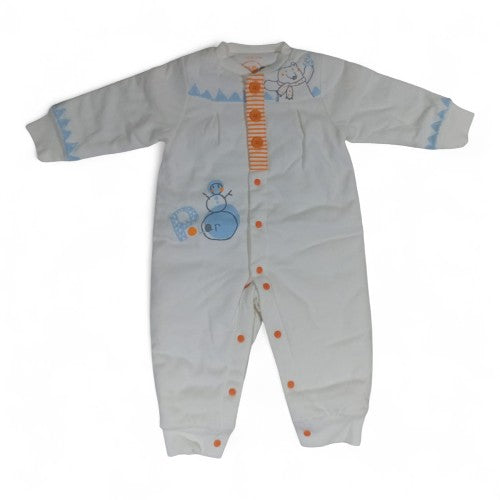 Quilted Snowman & Bear Baby Romper