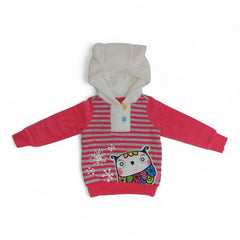 Cozy Pink Striped Kids' Hoodie