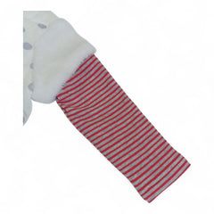 Baby Polka Dot & Striped Long-Sleeve Top with Reindeer Appliqué