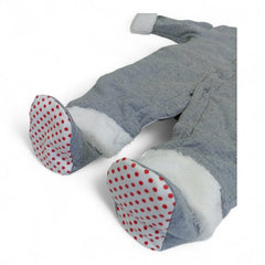 Hooded Romper with Fluffy Trim