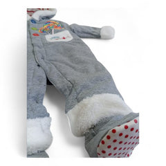 Hooded Romper with Fluffy Trim